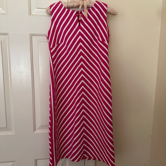 TALBOTS pink & white chevron dress - Picture 14 of 14